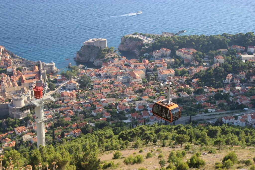 Svævebanen i Dubrovnik Srd bjerget