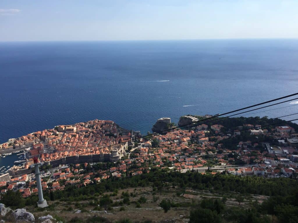 Kig over Dubrovnik fra Panorama Restaurant Srd bjerget